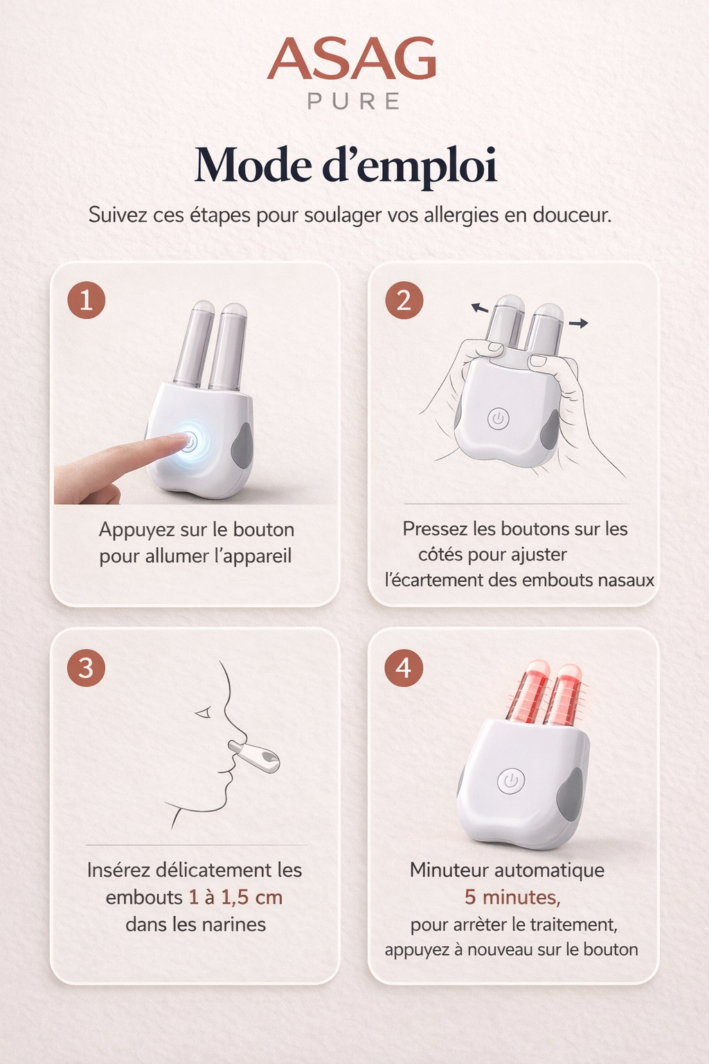 ASAG pure™ — Accessoire de confort nasal
